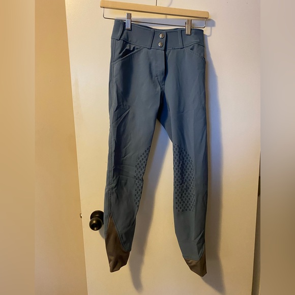 Elation platinum blue with grey mesh breeches. - Picture 1 of 2